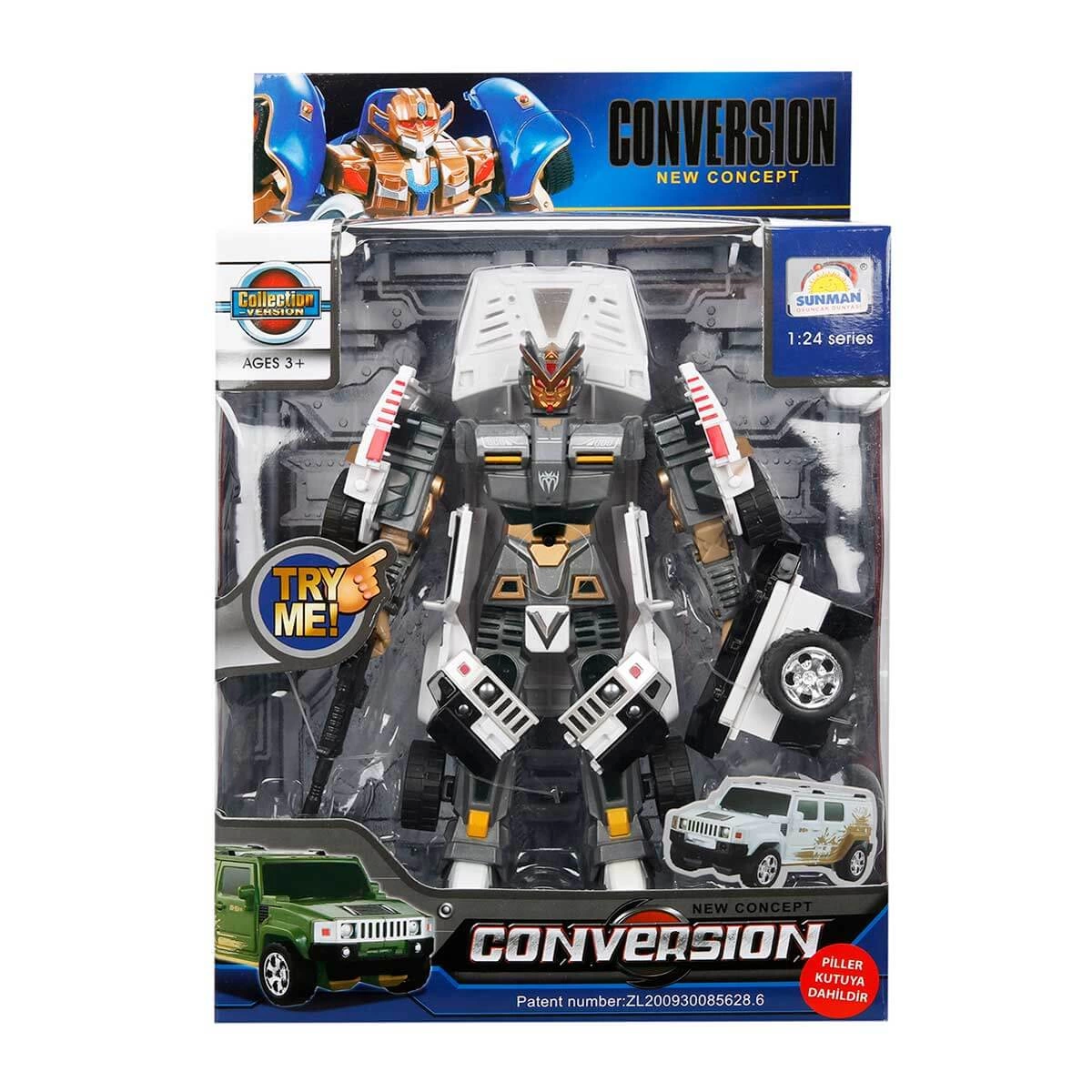 1:24 Sesli ve Işıklı Dönüşebilen Robot 22 cm 1:24 Sesli ve Işıklı Dönüşebilen Robot 22 cm