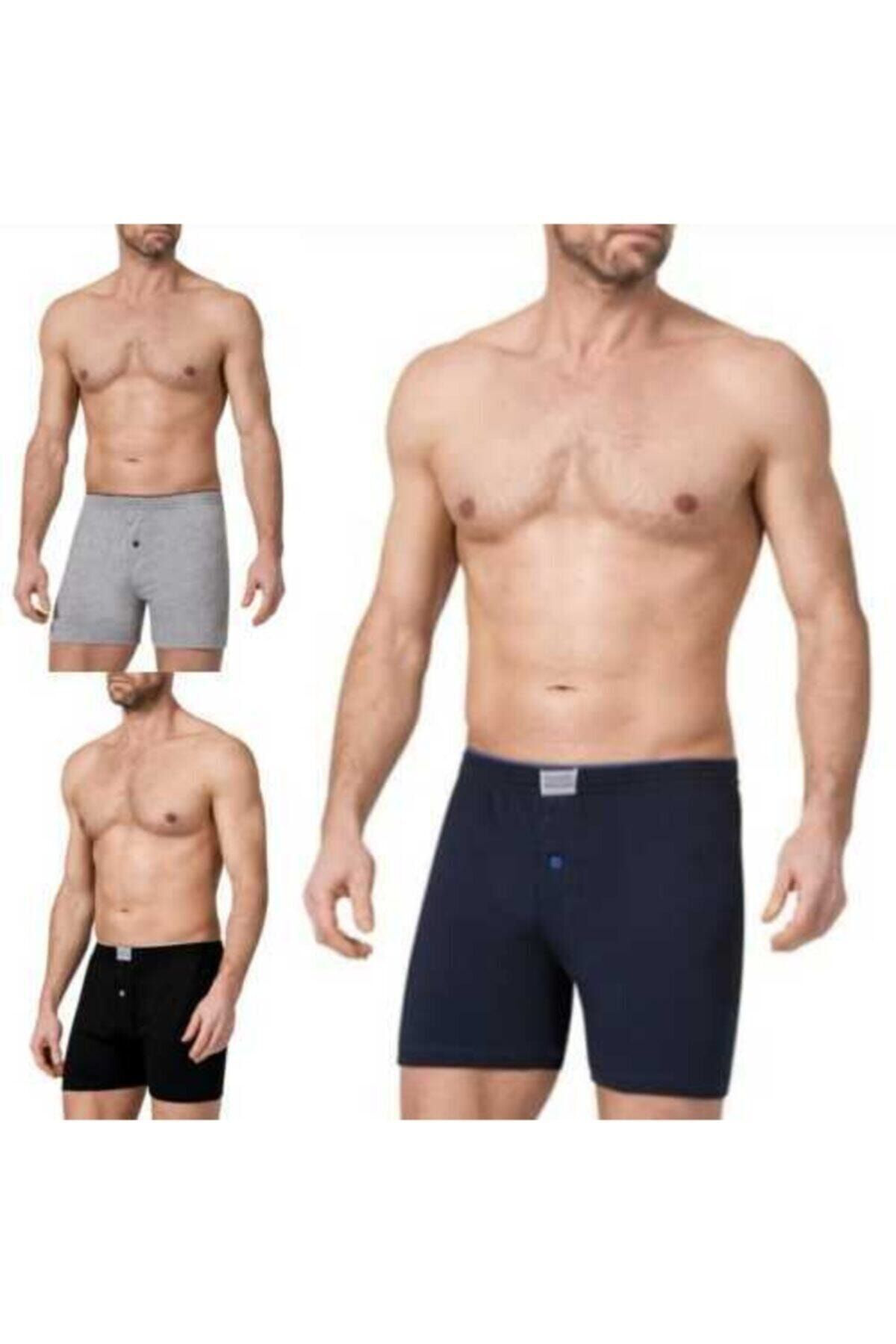 125 Havlu Bel %100 Pamuk 6'lı Lacivert Erkek Boxer