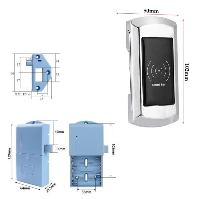125Khz RFID Dijital Çekmece Dolap Kilidi (2&amp;apos;li Paket) (4