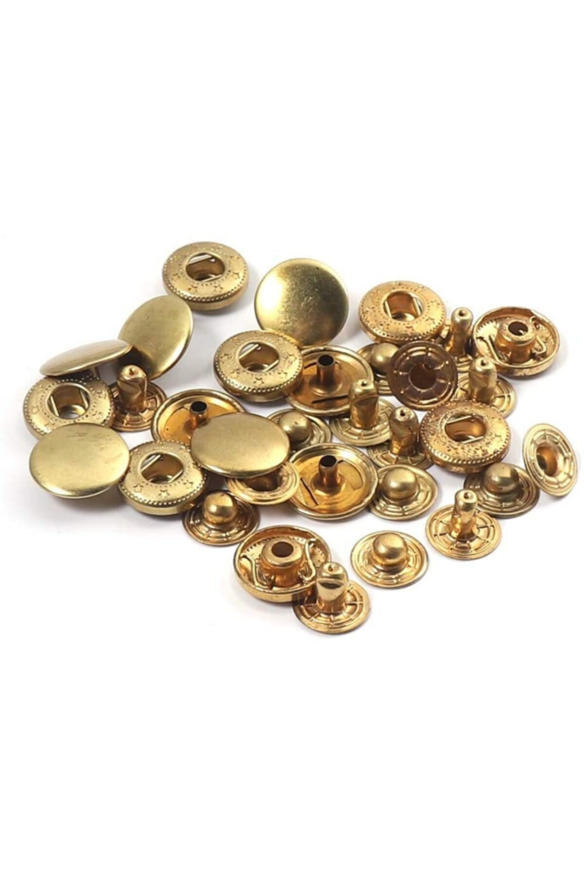 Tuhafiyecimiz 12,5Mm Çıtçıt (54 Çıtçıt) 100 Adet. Altın Renk Çıt Çıt