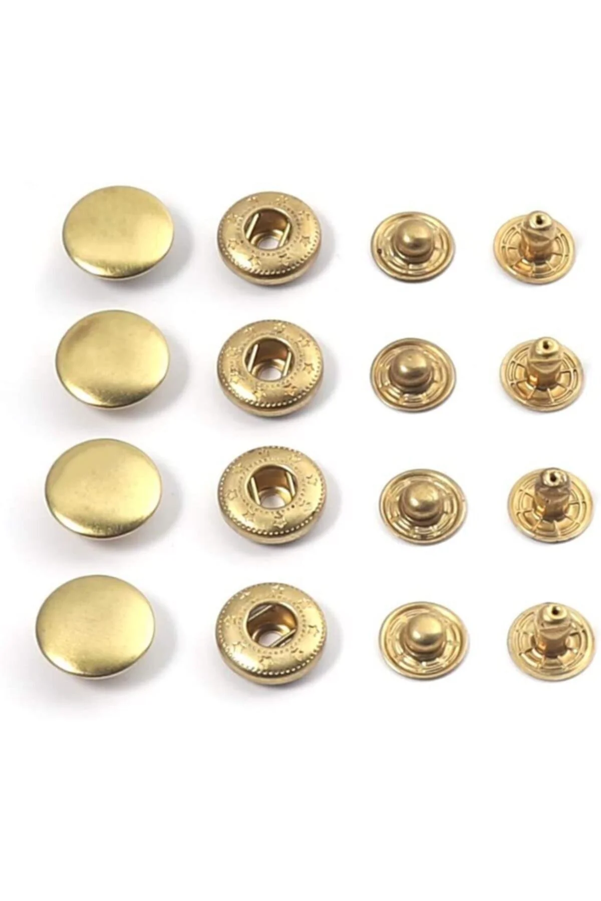 12,5mm Çıtçıt (54 Çıtçıt) 100 Adet. Altın Renk Çıt Çıt