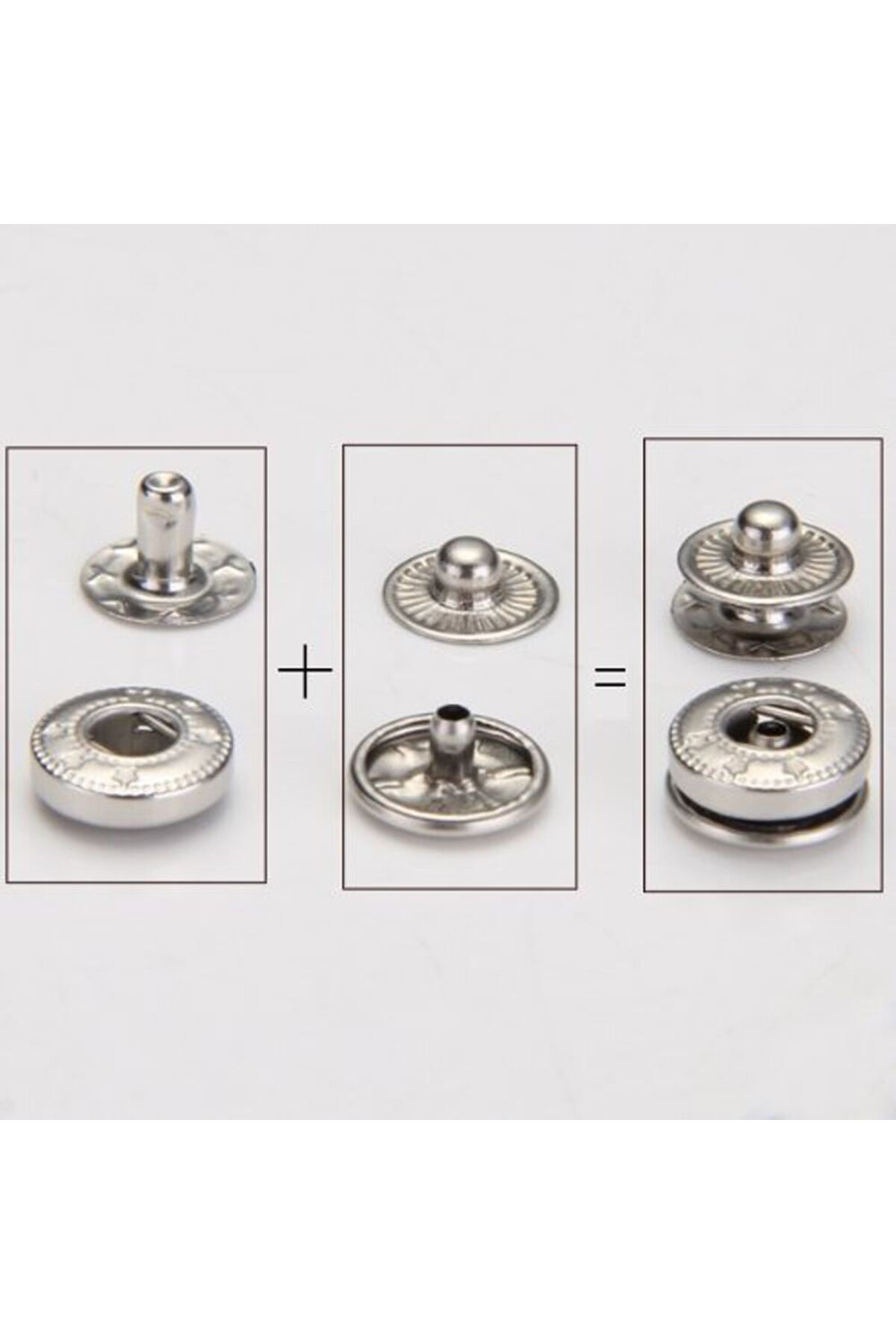 Tuhafiyecimiz 12,5Mm Çıtçıt (54 Çıtçıt) 700 Adet Nikel