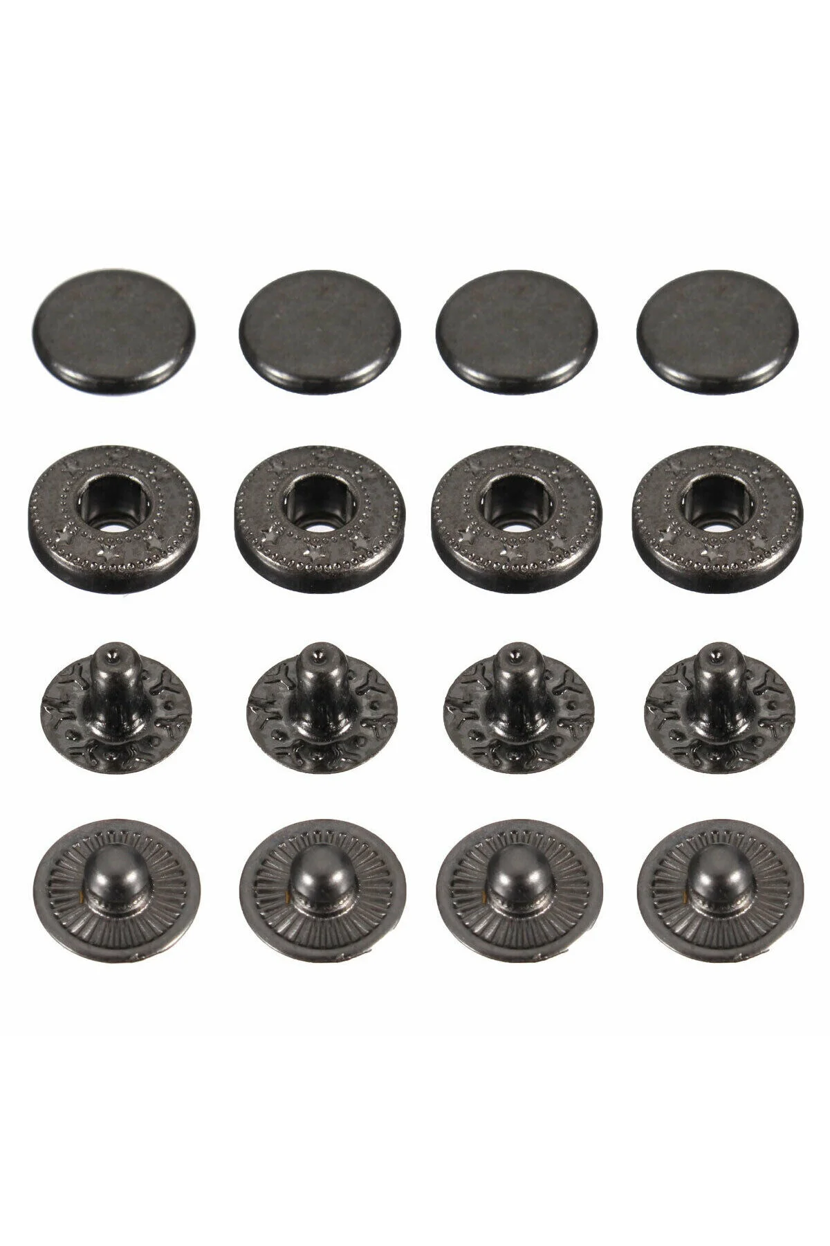 12,5mm Çıtçıt (54 çıtçıt) 700 Adet Siyah
