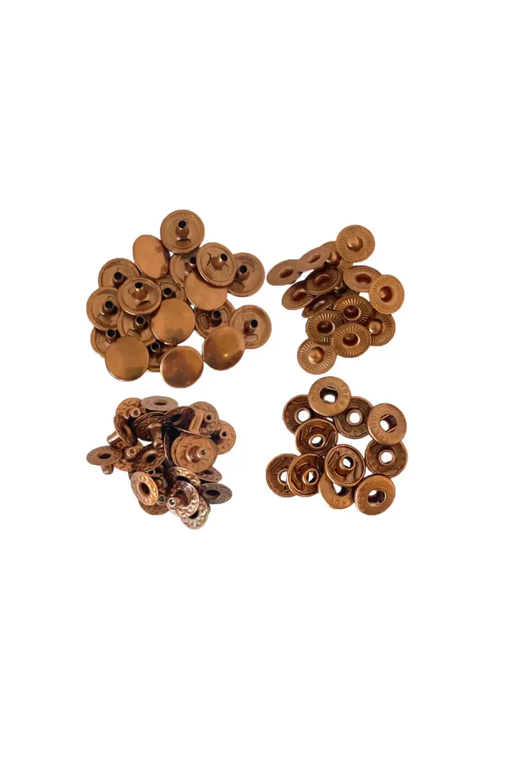 Tuhafiyecimiz 12,5Mm Çıtçıt (54 Çıtçıt) 100 Adet. Bakır Renk Çıt Çıt