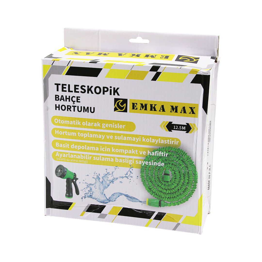 12.5MT TELESKOPİK UZAYAN BAHÇE HORTUMU 7 FONKSİYON AYARLI TETİKLİ