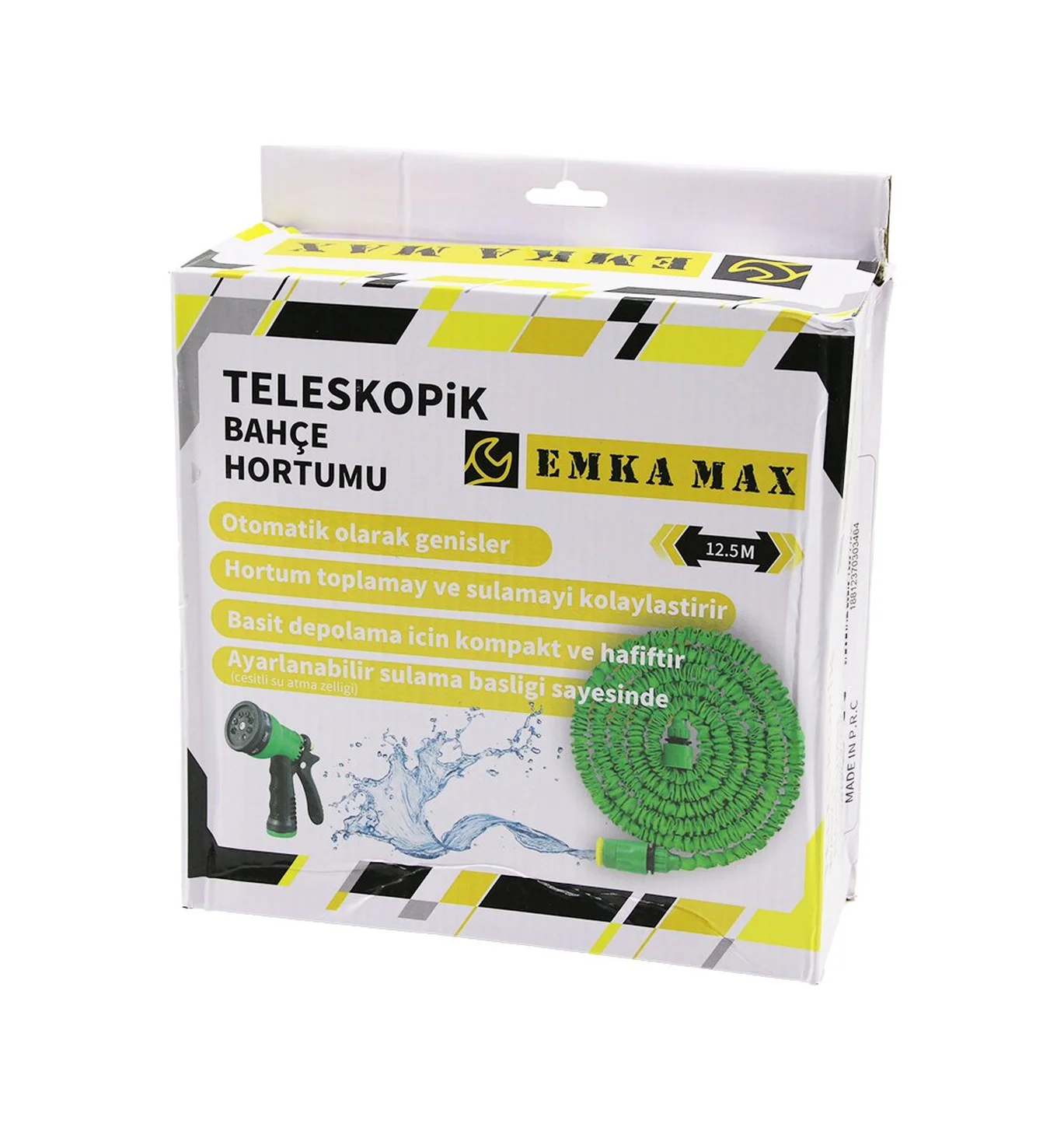 12.5mt Teleskopik Uzayan Bahçe Hortumu 7 Fonksiyon Ayarlı Tetikli