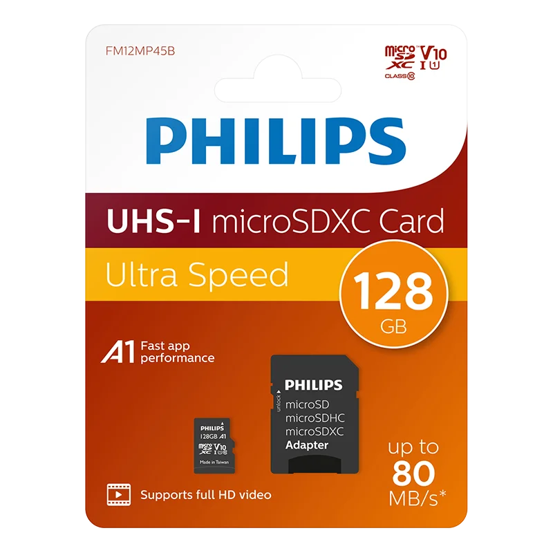 128GB MICRO SDXC 80 MB/S C10 FM12MP45B/00