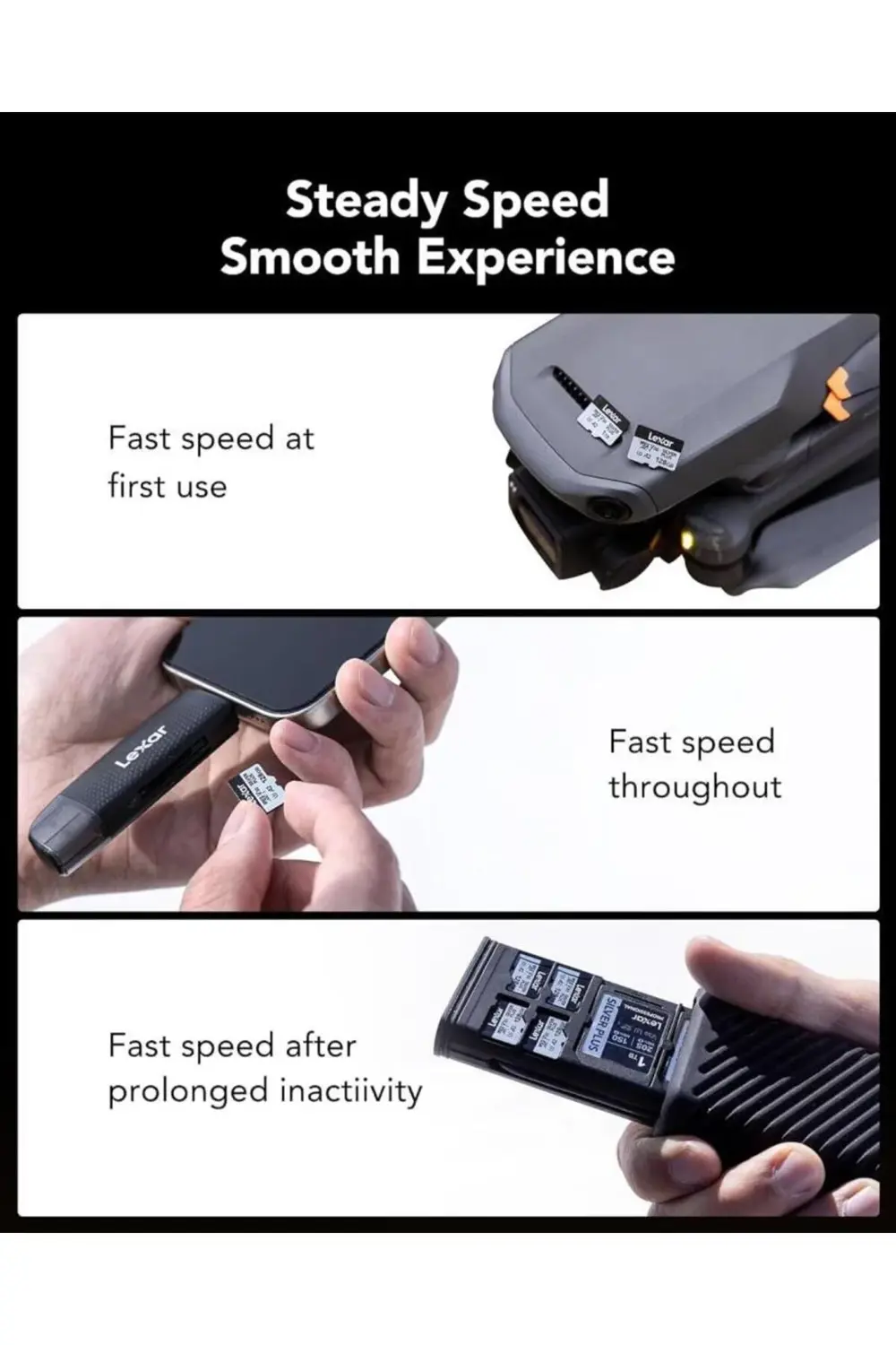 128GB Silver Plus 205mb 4K V30 UHSI Micro SD Hafıza Kartı