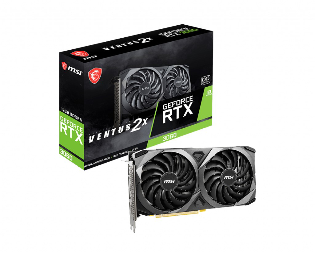 Msi 12Gb Geforce Rtx 3060 Ventus 2X 12G Oc Gddr6 [192Bit] Hdmi 3Xdp