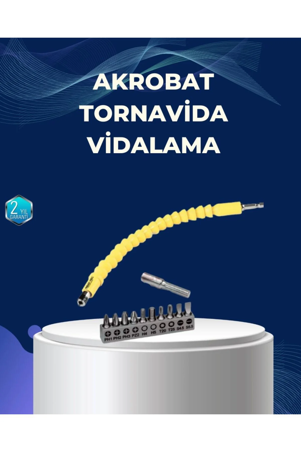 12’li Akrobat Bits Vidalama Seti Esnek Uç Çok Yönlü Kullanım
