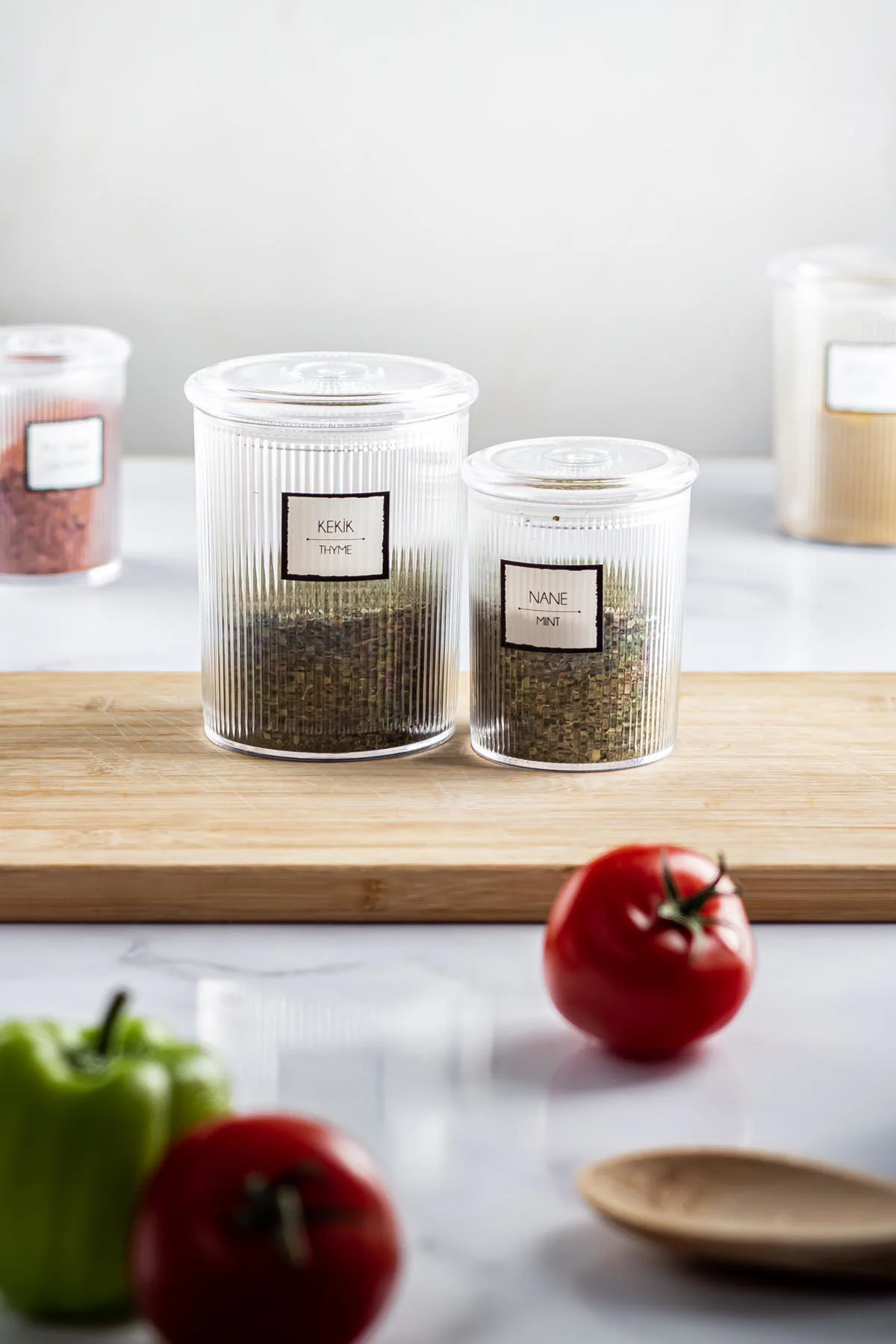 12'li Barok Yuvarlak 2 Boy Kavanoz Seti & Saklama Kabı & Erzak Ka