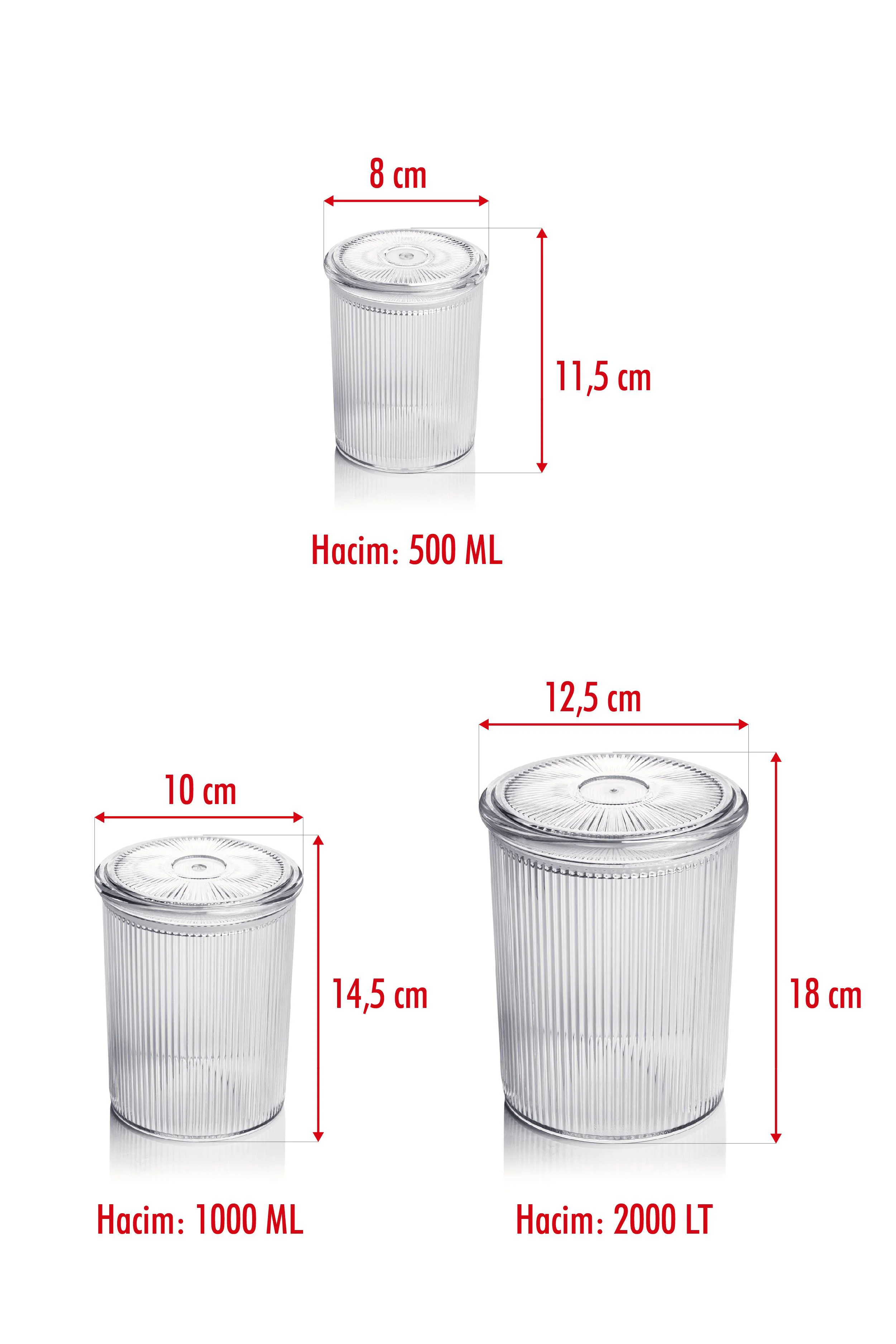 12'li Barok Yuvarlak 3 Boy Kavanoz Seti & Saklama Kabı & Erzak Kabı (4*2000 ML, 4*1000 ML, 4*500 ML) 12'li Barok Yuvarlak 3 Boy Kavanoz Seti & Saklama Kabı & Erzak Kabı (4*2000 ML, 4*1000 ML, 4*500 ML)