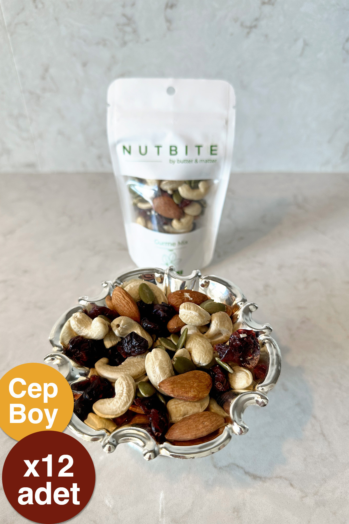 12'li Cep Boy Gurme Mix - 12 x 40gram cep boy paketler - Sağlıklı