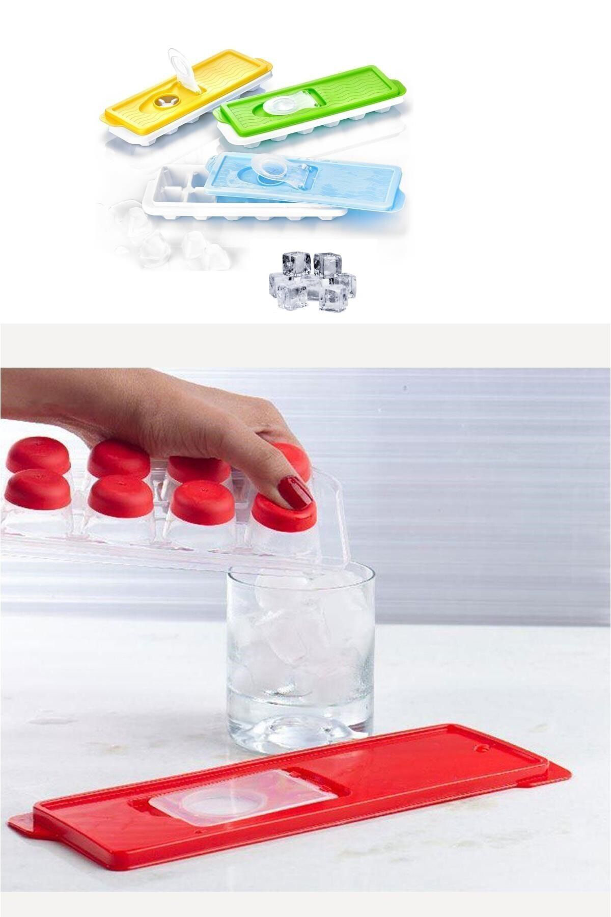 Vb Quality Clz192 12Li Kapaklı Yapışmaz Silikon Tabanlı Plastik Küp Buz Kalı