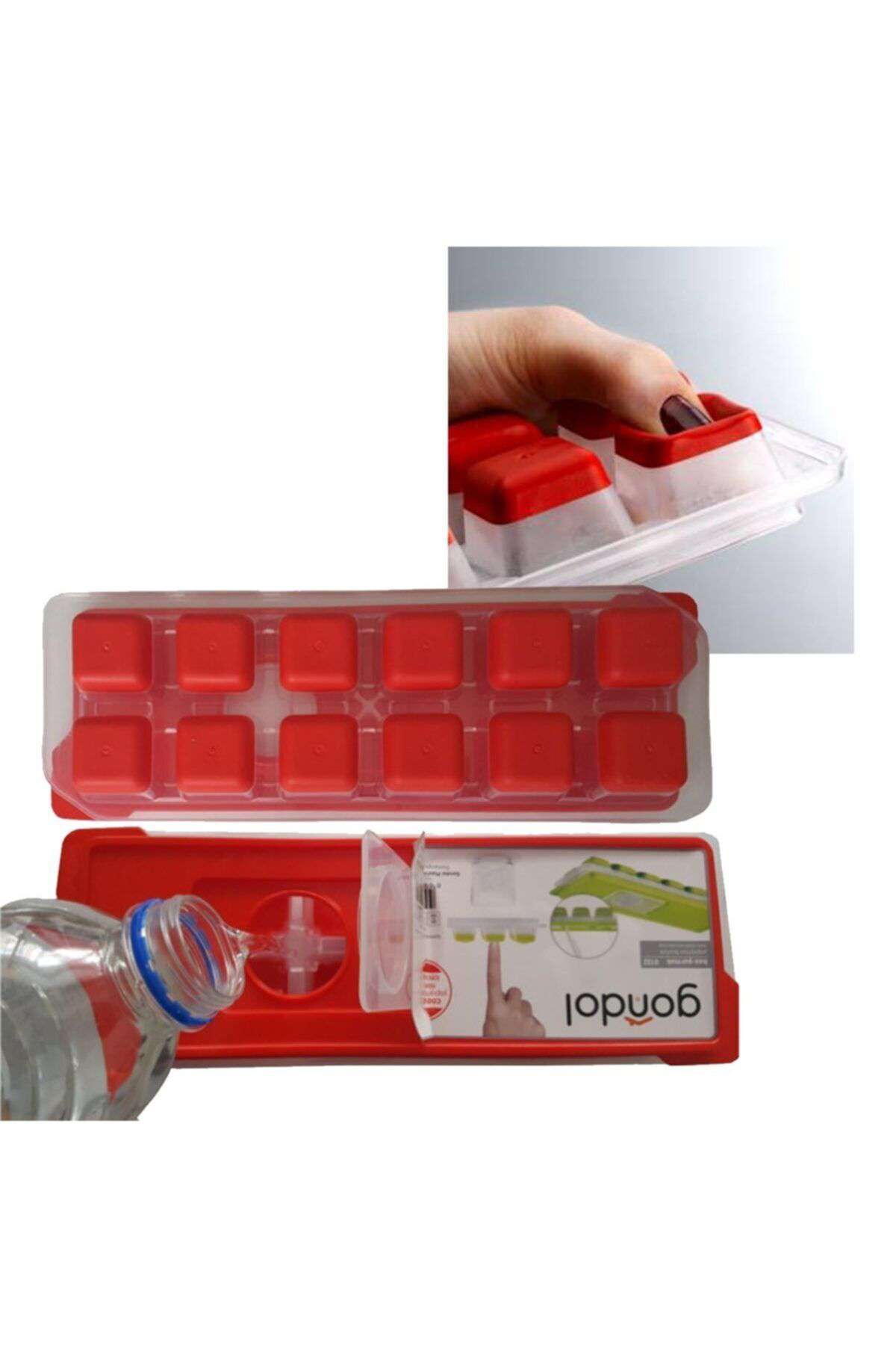 Vb Quality Clz192 12Li Kapaklı Yapışmaz Silikon Tabanlı Plastik Küp Buz Kalı