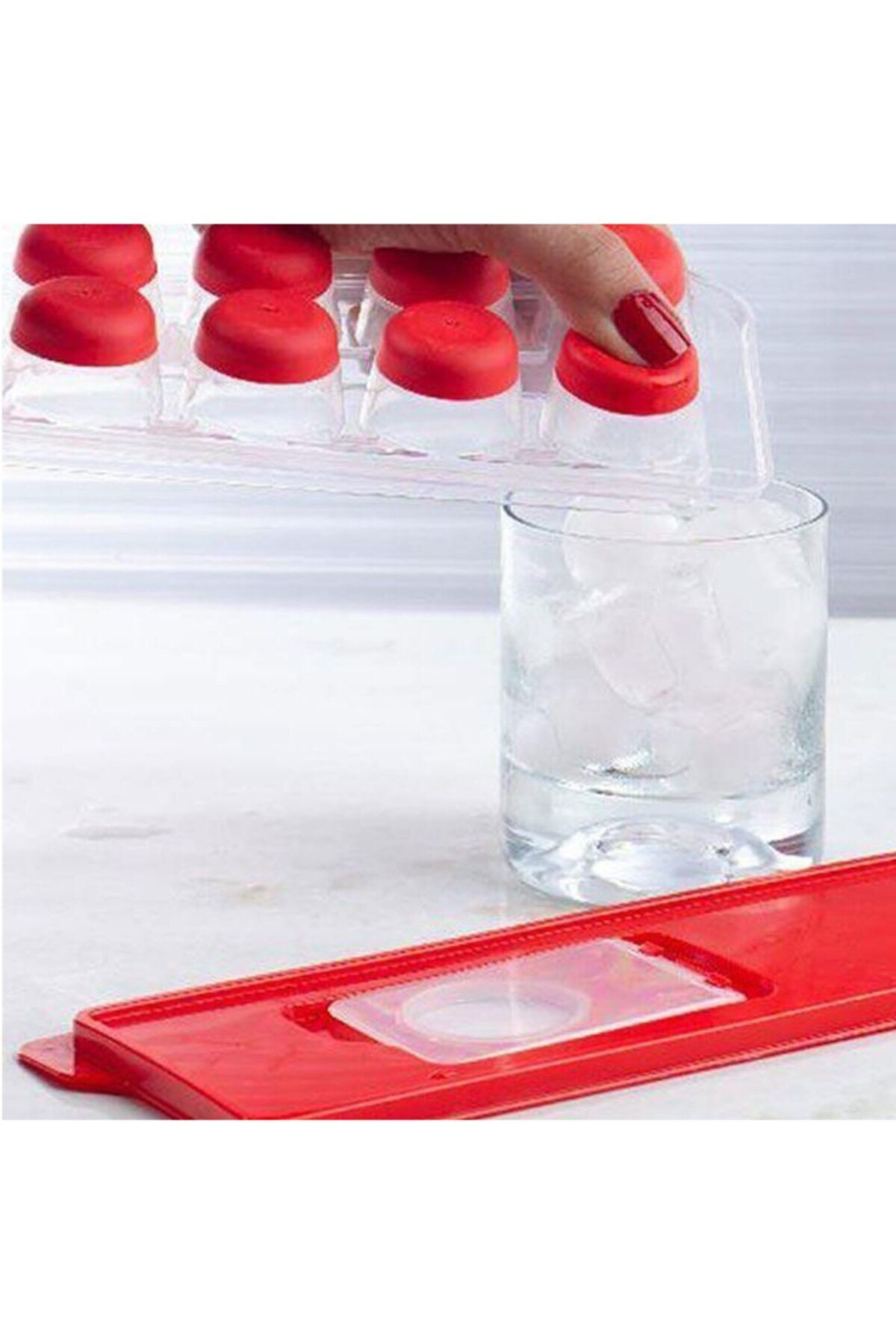 Vb Quality Clz192 12Li Kapaklı Yapışmaz Silikon Tabanlı Plastik Küp Buz Kalı