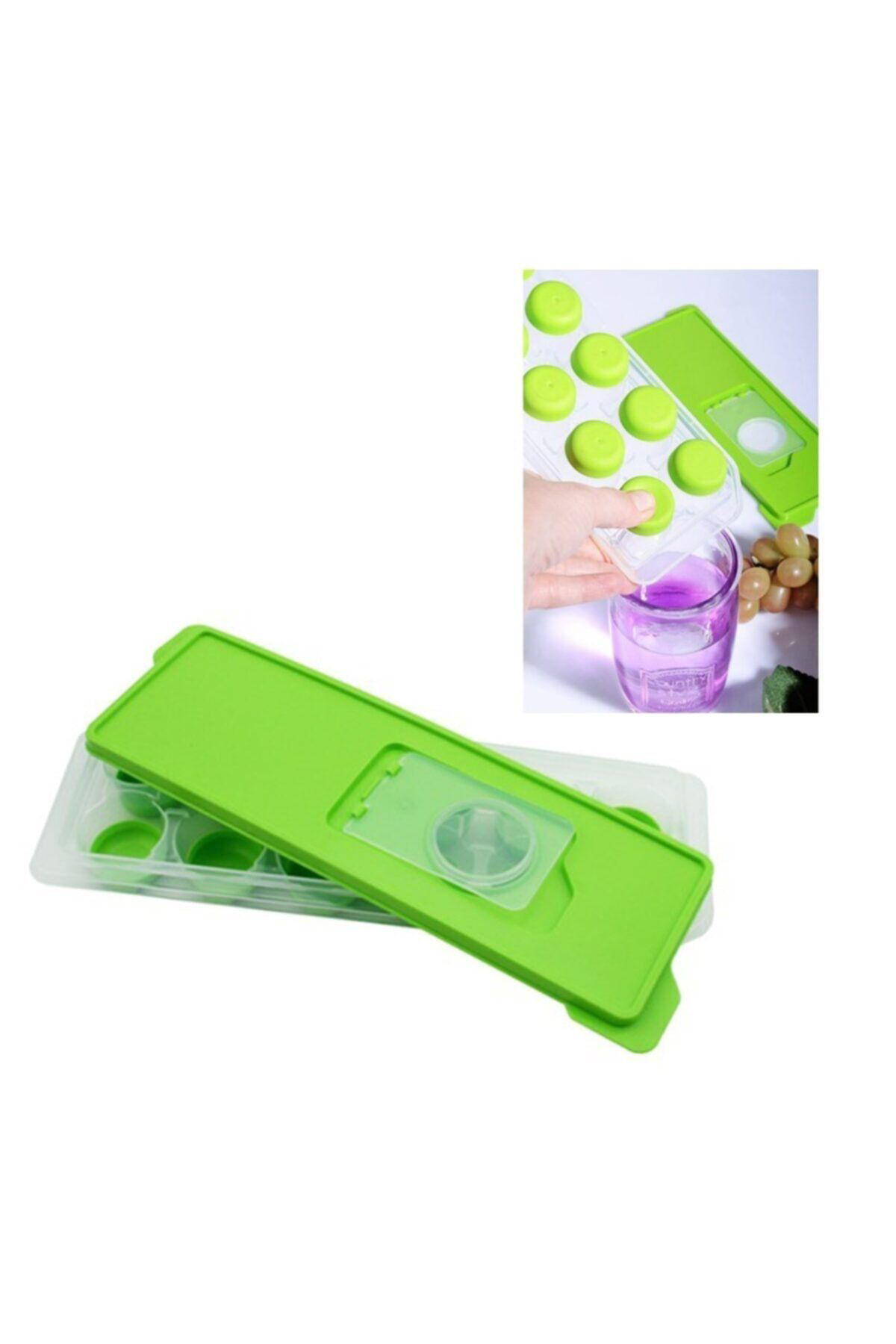 Vb Quality Clz192 12Li Kapaklı Yapışmaz Silikon Tabanlı Plastik Küp Buz Kalı