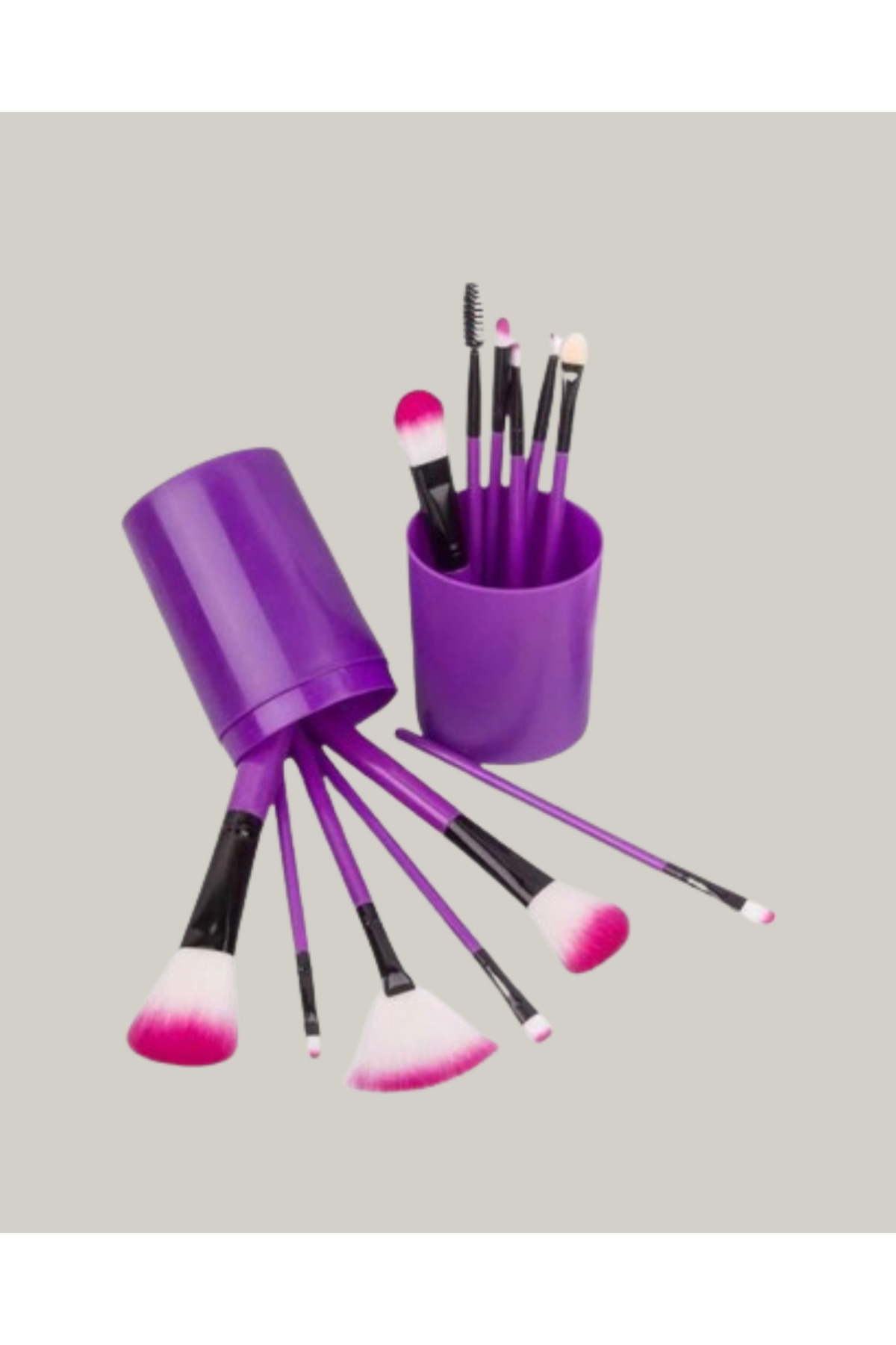 12’li Makyaj Fırça Seti Fondöten Allık Far Karıştırma İçin Tam Uy