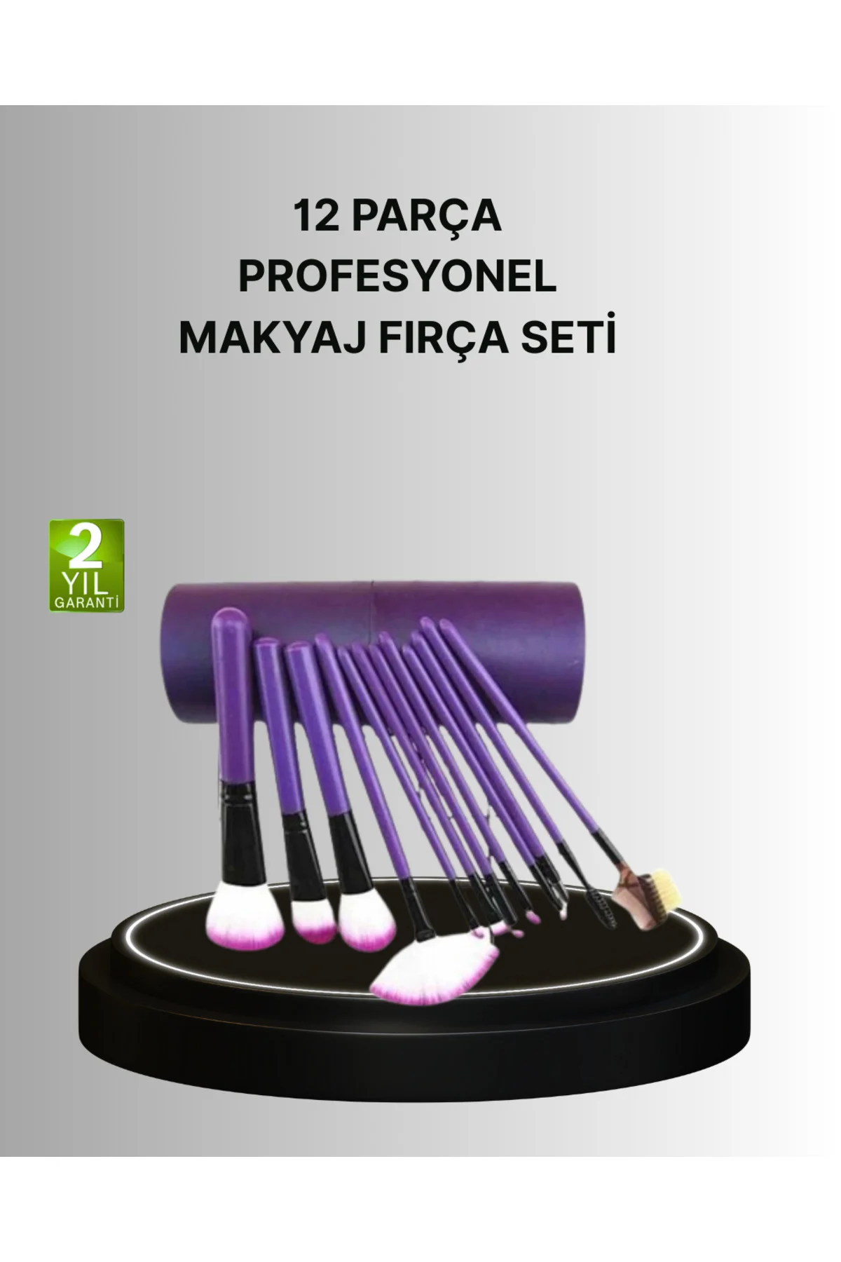 12’li Makyaj Fırça Seti Fondöten Allık Far Karıştırma İçin Tam Uy