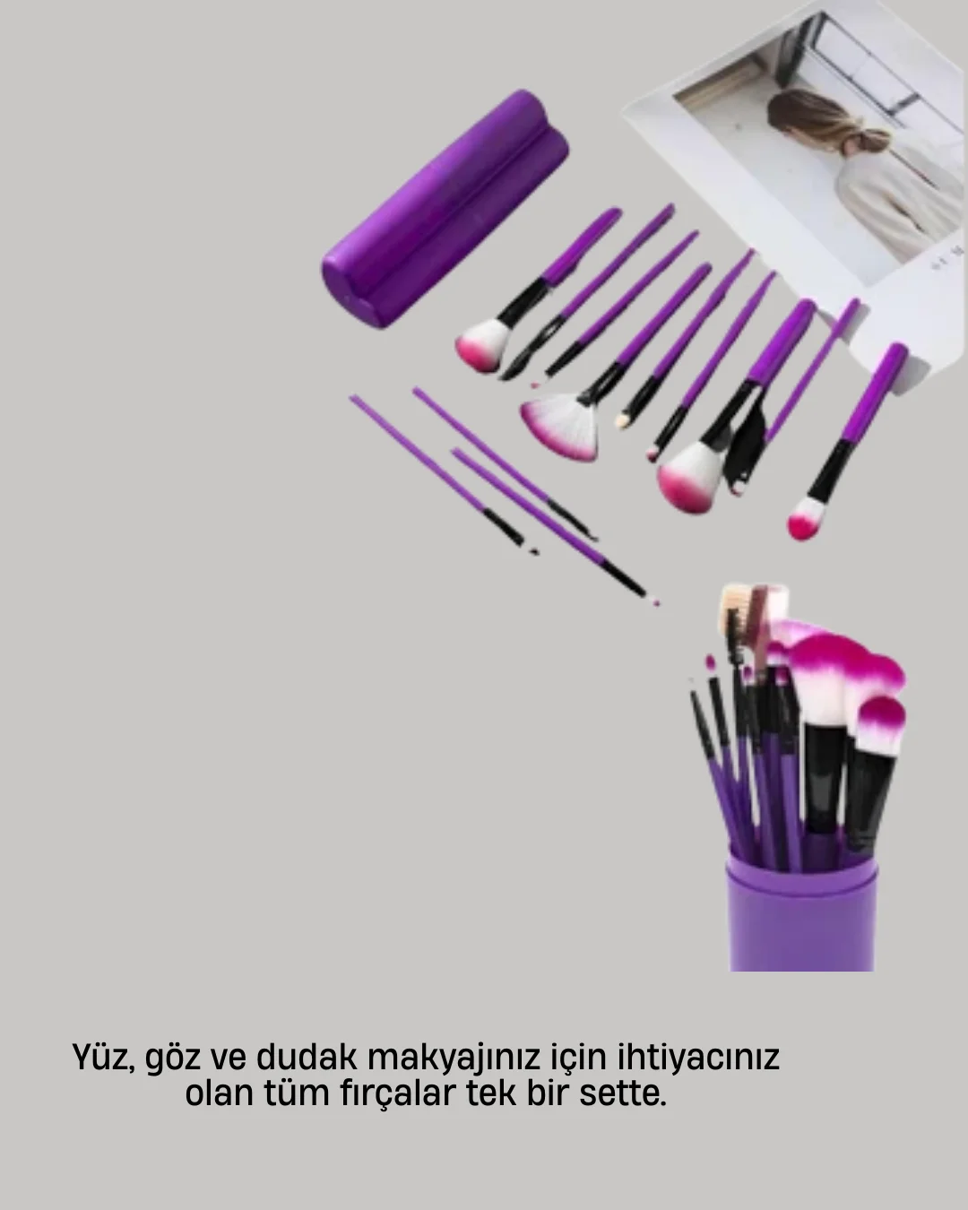 12’li Makyaj Fırça Seti Fondöten Allık Far Karıştırma İçin Tam Uyumlu Fiyatı, Yorumları ve Özellikleri