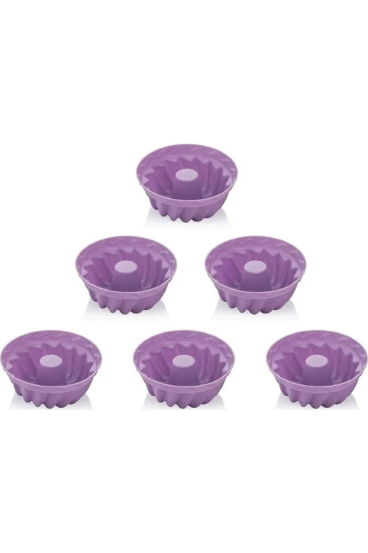 12'li Mufin Silikon Kek Kalıbı Mor