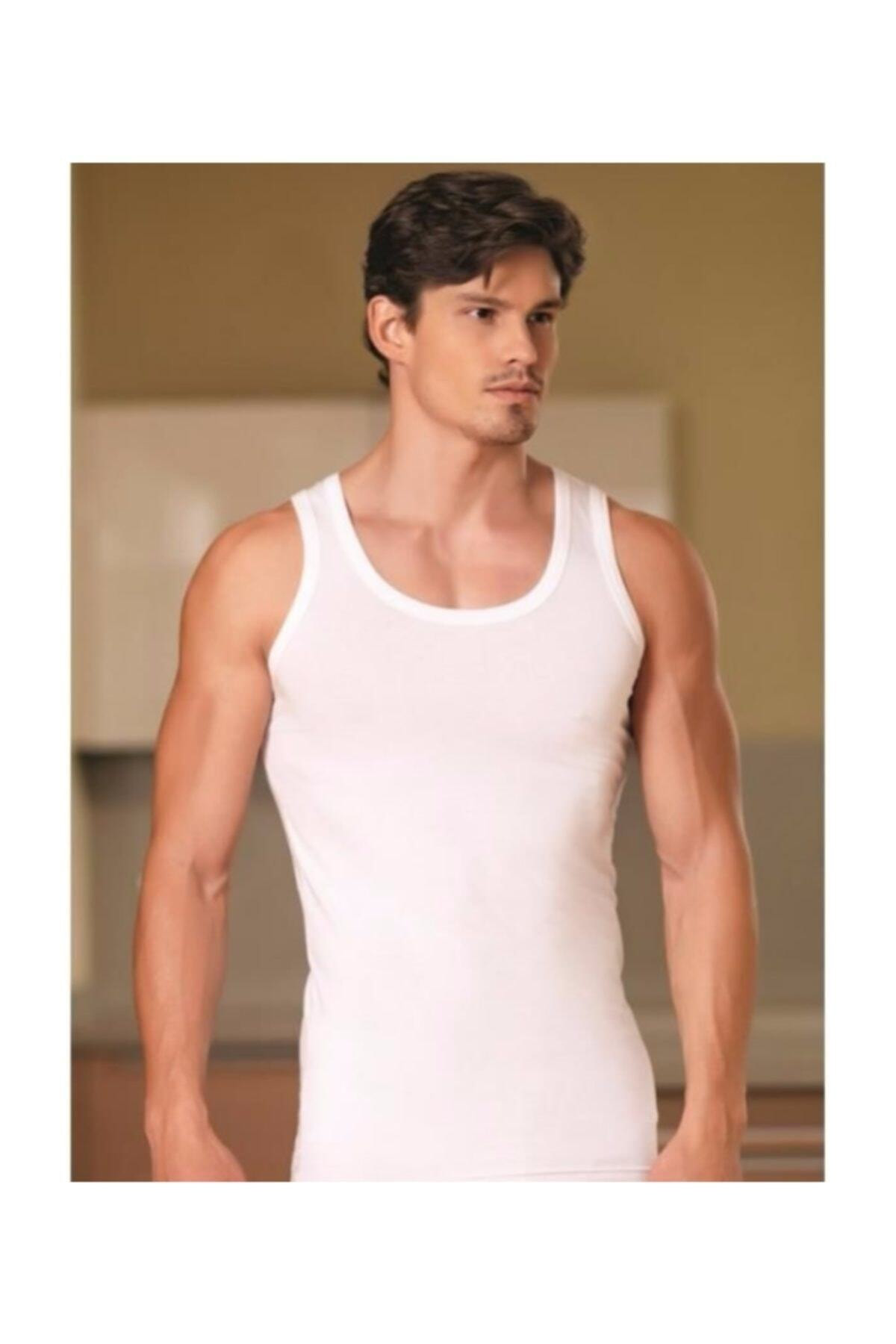 12'li Paket  %100 Pamuk Beyaz Erkek Atlet