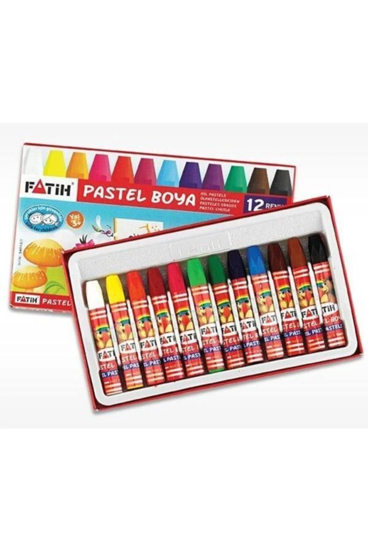 12'li Pastel Boya Kalemi 12 Renk Pastelboya