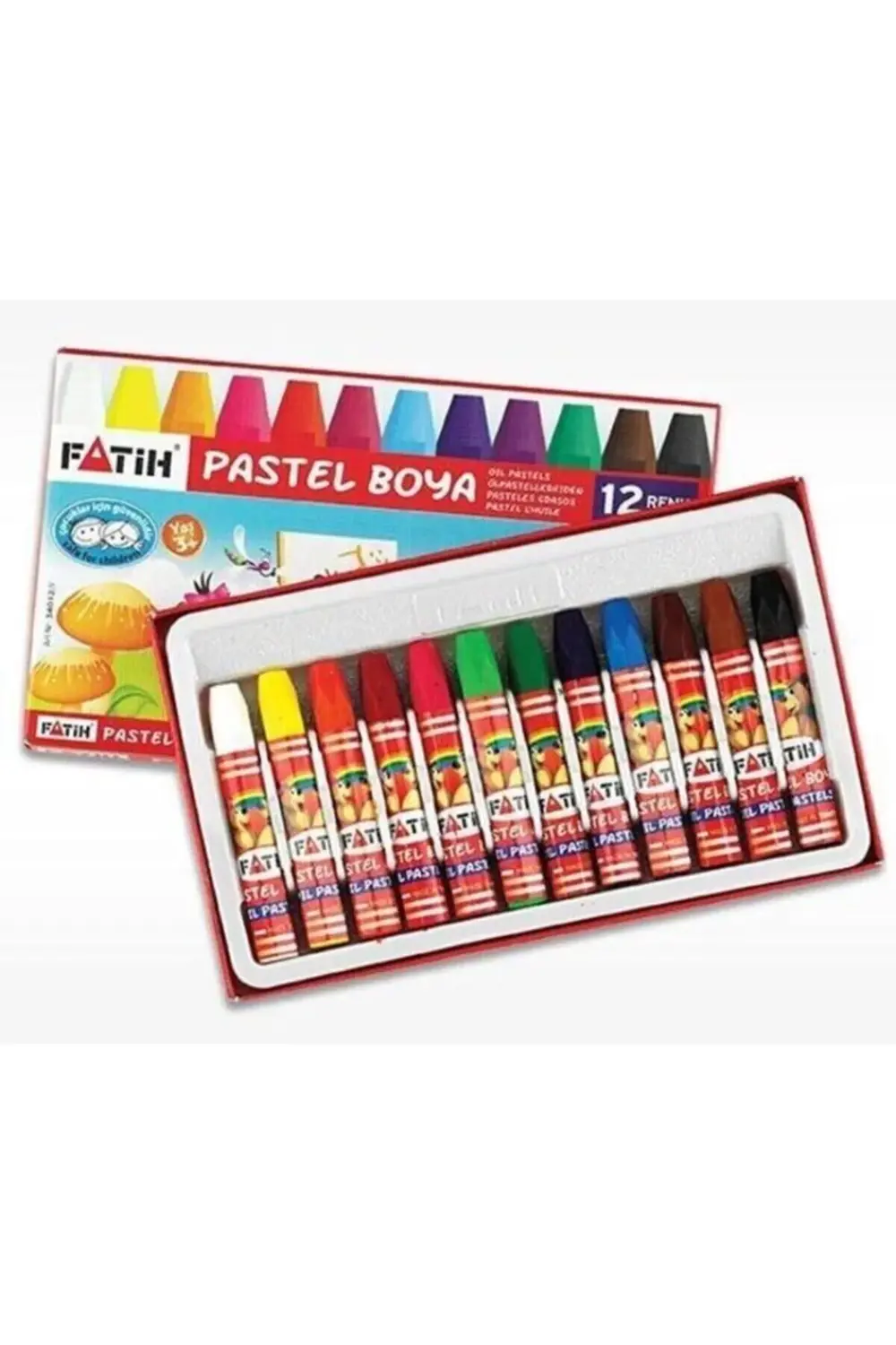 12'li Pastel Boya Kalemi 12 Renk Pastelboya