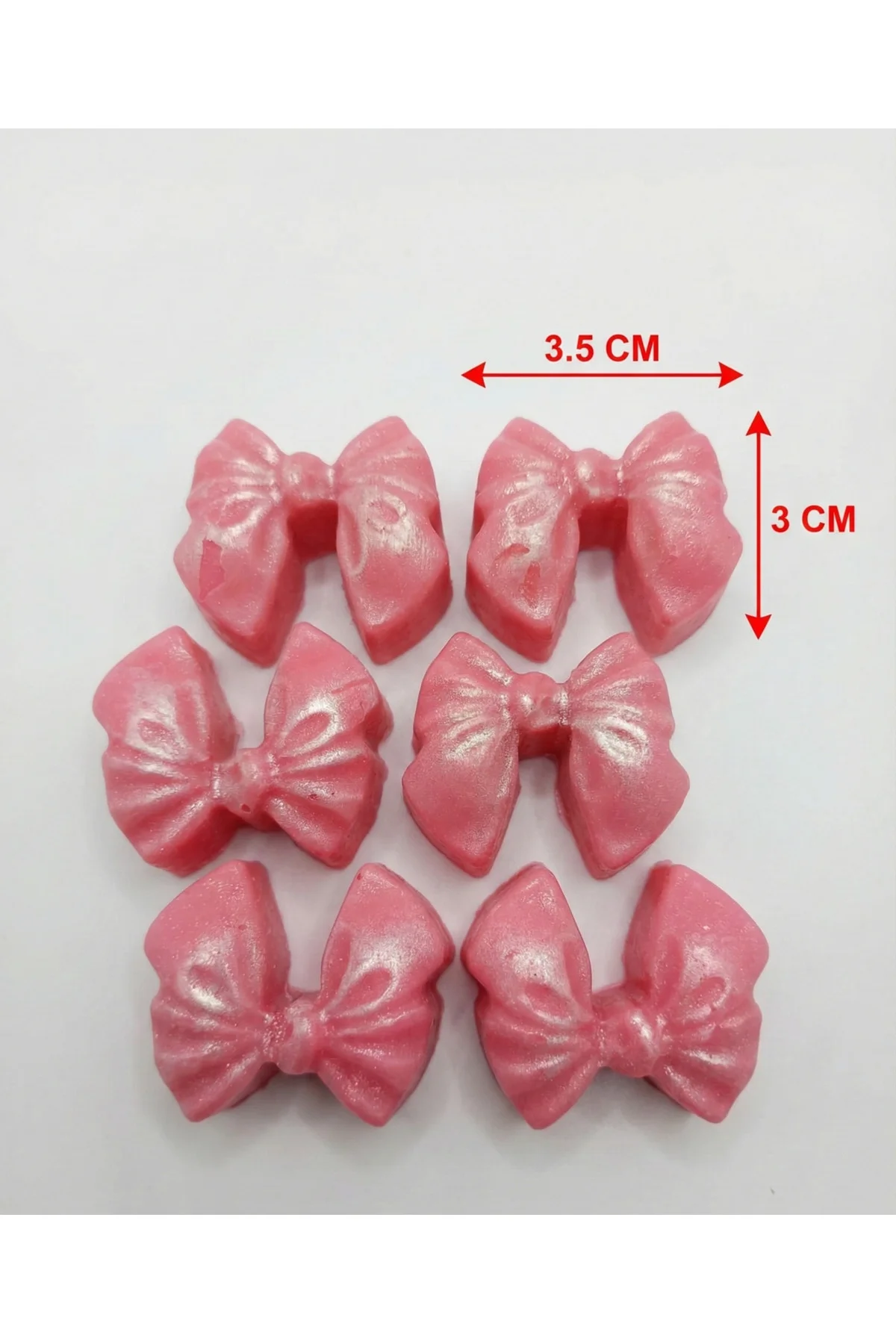 12'li Pembe Simli Fiyonk Desenli Vegan Buhurdanlık Soya Mumu