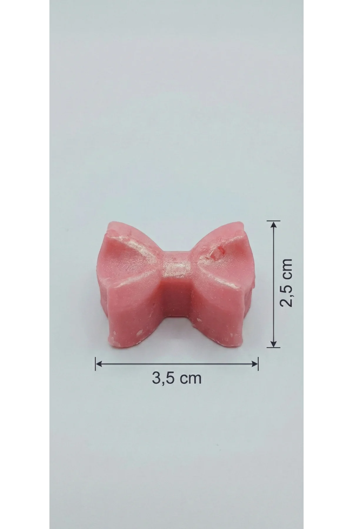 12'li Pembe Simli Fiyonk Desenli Vegan Buhurdanlık Soya Mum