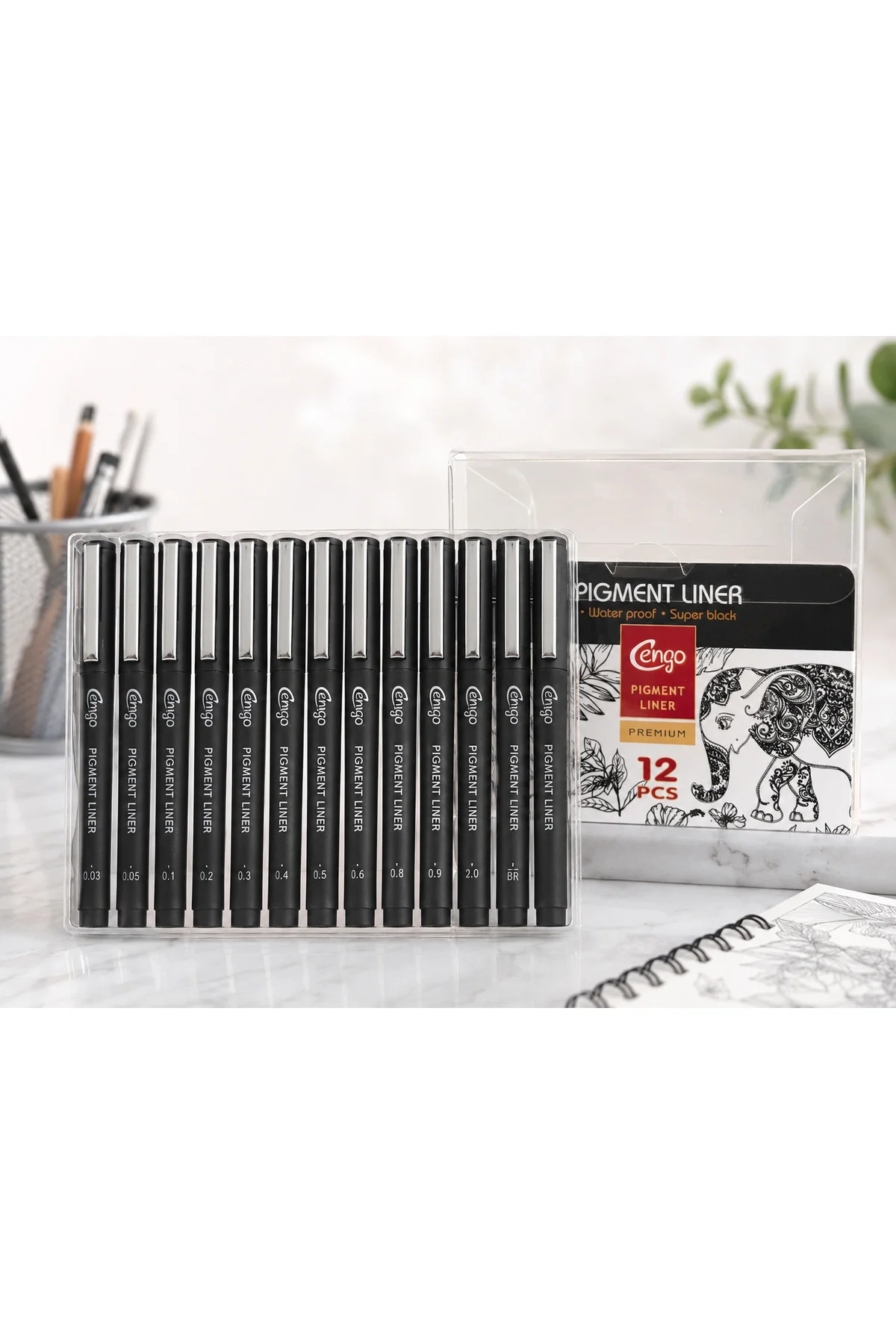 12’li Pigment Liner Teknik Çizim Kalemi Seti – Eskiz, Mimari Çizim ve İllüstrasyon Seti, Suya Dayanıklı Siyah Mürekkep Fiyatı, Yorumları ve Özellikleri