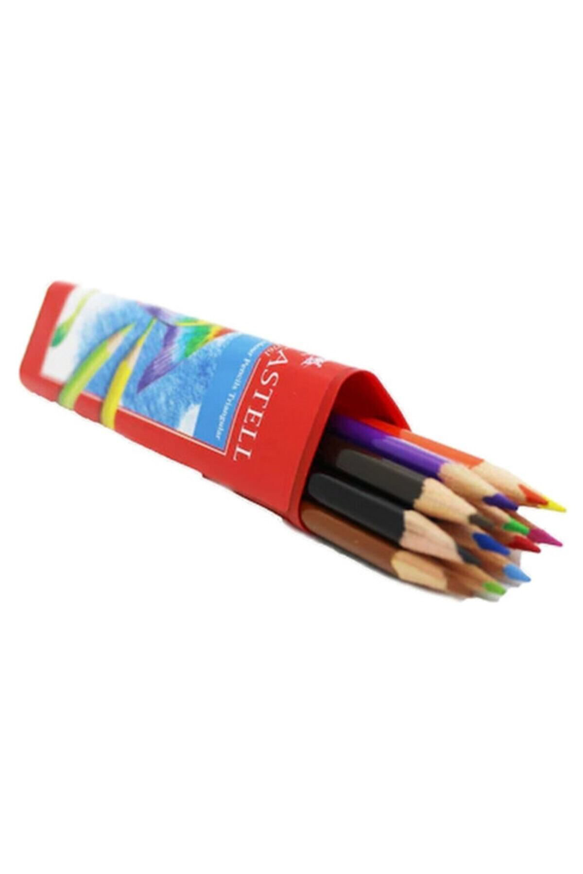 Faber Castell 12Li Üçgen Tüp Kuruboya (12'Li 1 Adet)