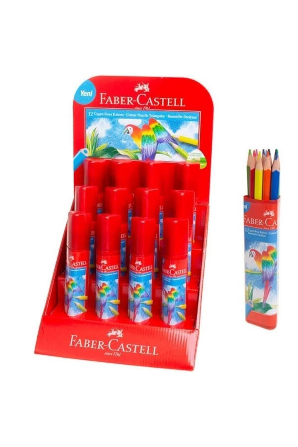 Faber Castell 12Li Üçgen Tüp Kuruboya (12'Li 1 Adet)