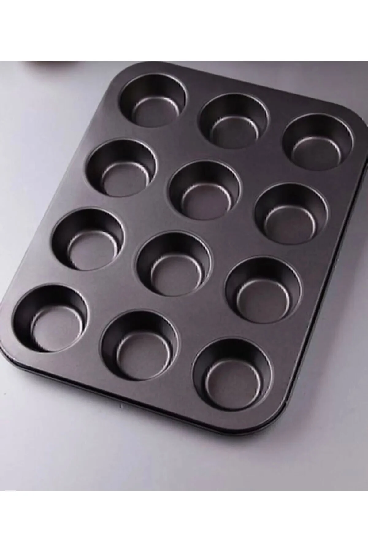 12’li Yapışmaz Muffin Ve Cupcake Kalıbı – Browni, Kek Pişirme Set
