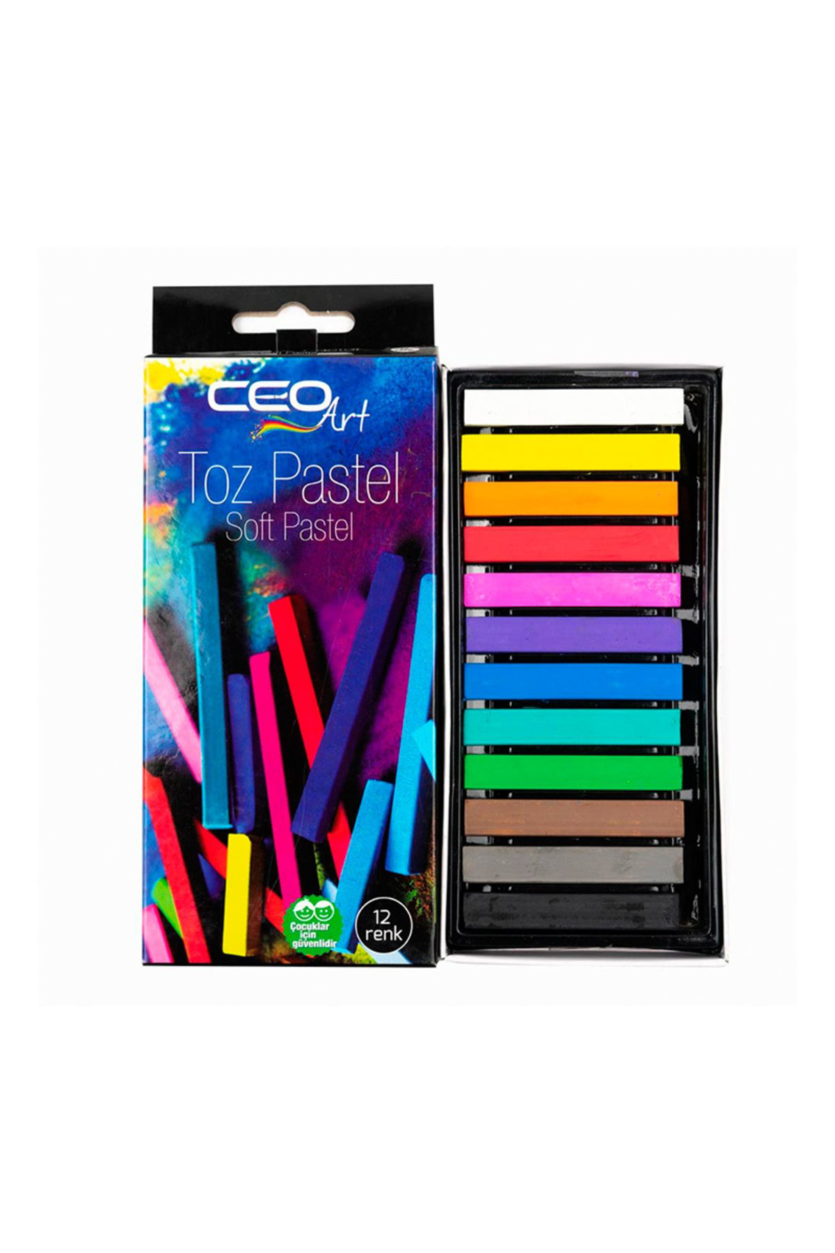 Mungyo 12'Li Yarim Boy Toz Pastel (Soft Pastel) Set