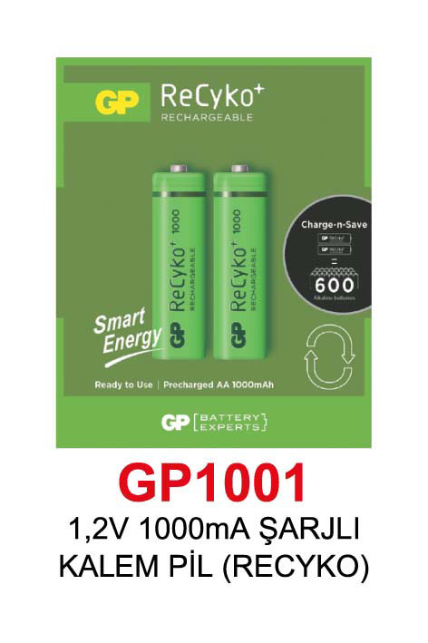 1,2V 1000mA ŞARJLI KALEM PİL (RECYKO)