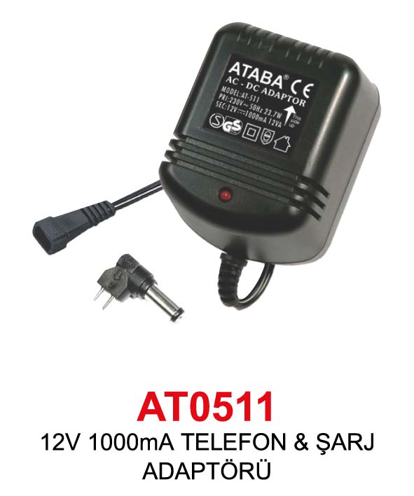 Herz 12V 1000Ma Telefon & Şarj Adaptörü