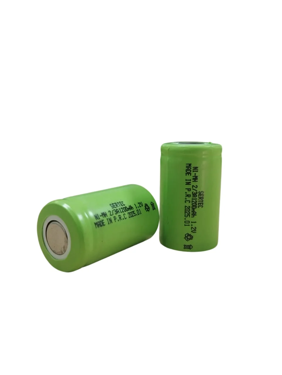 1.2V 1200 Mah - 2/3A - Ni-MH Şarjlı Pil - Başsız / Flat Head
