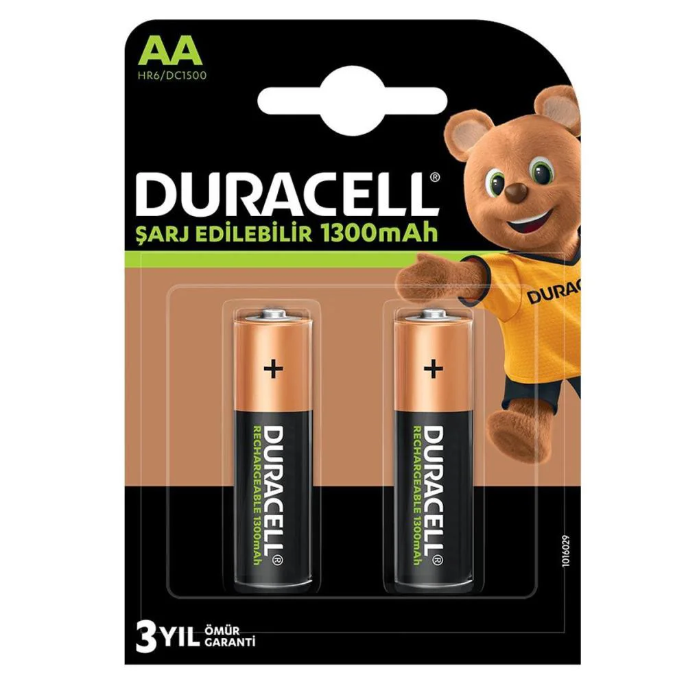 1.2V 1300mAh AA Şarj Edilebilir Kalem Pil 2'li Paket