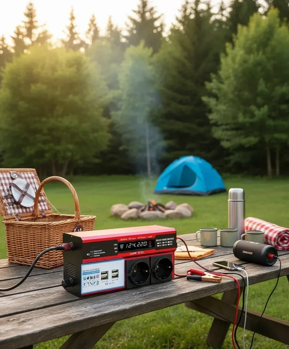 12v 2000w Modifiye Sinüs İnverter Araç Ve Güneş Enerjisi Uyumlu, Çift Usb, Çift Priz Ve Çakmaklık Eco Lounge