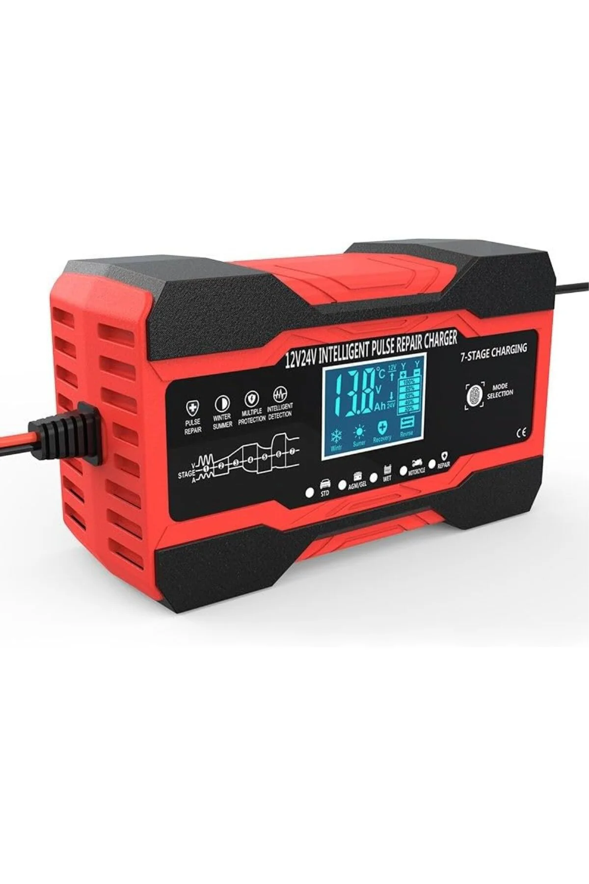 12v - 24v Desülfatör Akü Şarj Cihazı 10Ah JEL Asitli Sulu Aküler 