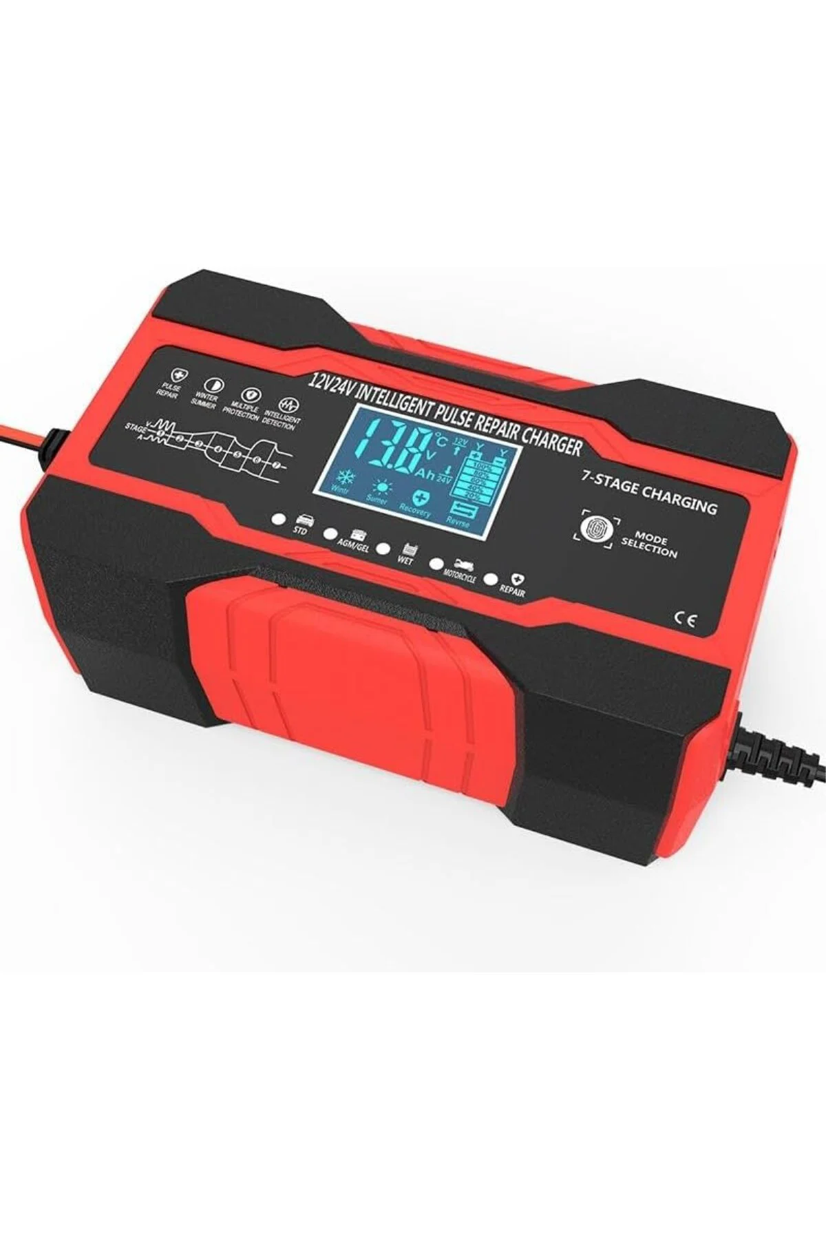 12v - 24v Desülfatör Akü Şarj Cihazı 10Ah JEL Asitli Sulu Aküler 