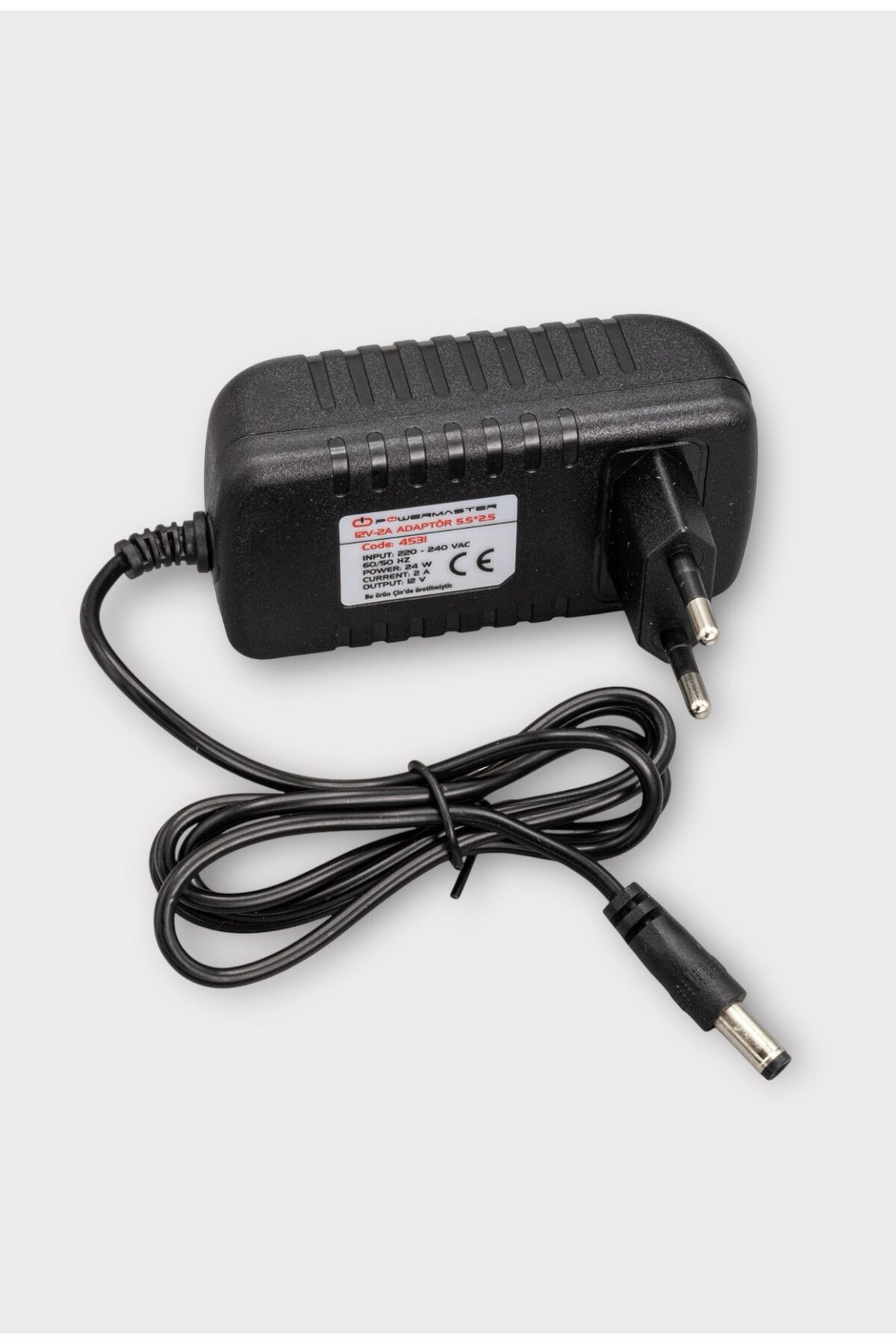 12V 2A 5.5x2.5 mm Uçlu Plastik Kasa Priz Tipi Adaptör