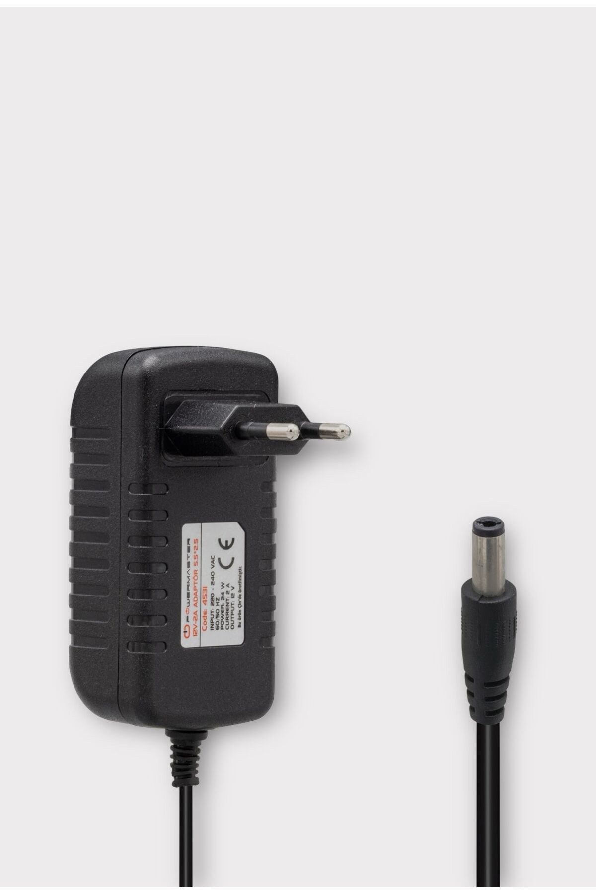 12V 2A 5.5x2.5 mm Uçlu Plastik Kasa Priz Tipi Adaptör