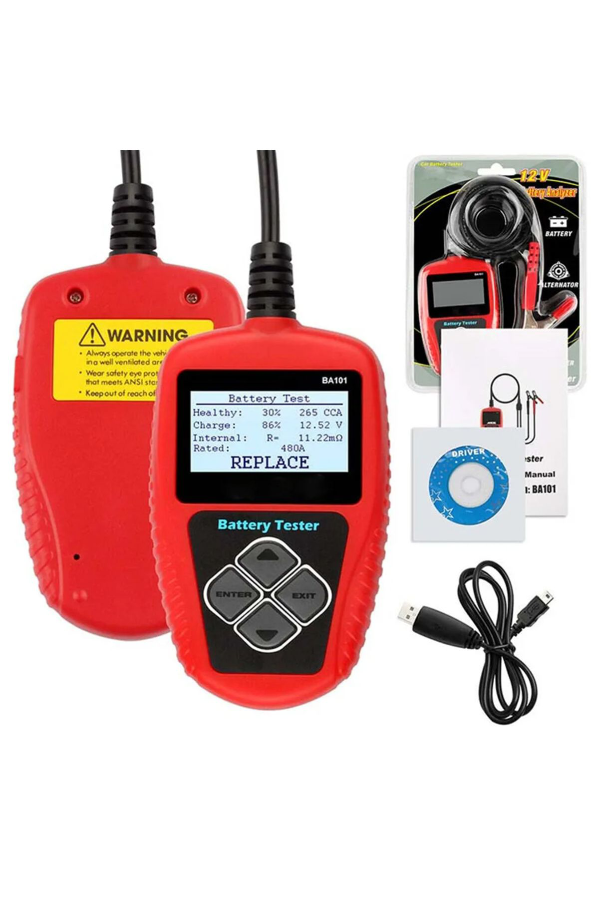 Ok Aksesuar 12V 30-220Ah Akü Test Cihazi Ba101  Go50609367510