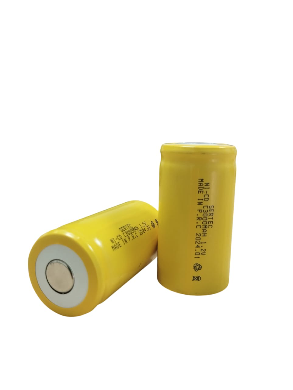 1.2V 3000 Mah - C Orta Boy - Ni-CD Şarjlı Pil - (Başsız / Flat He