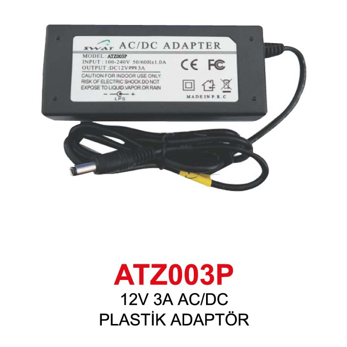 Herz 12V 3A Ac/Dc Plastik Adaptör