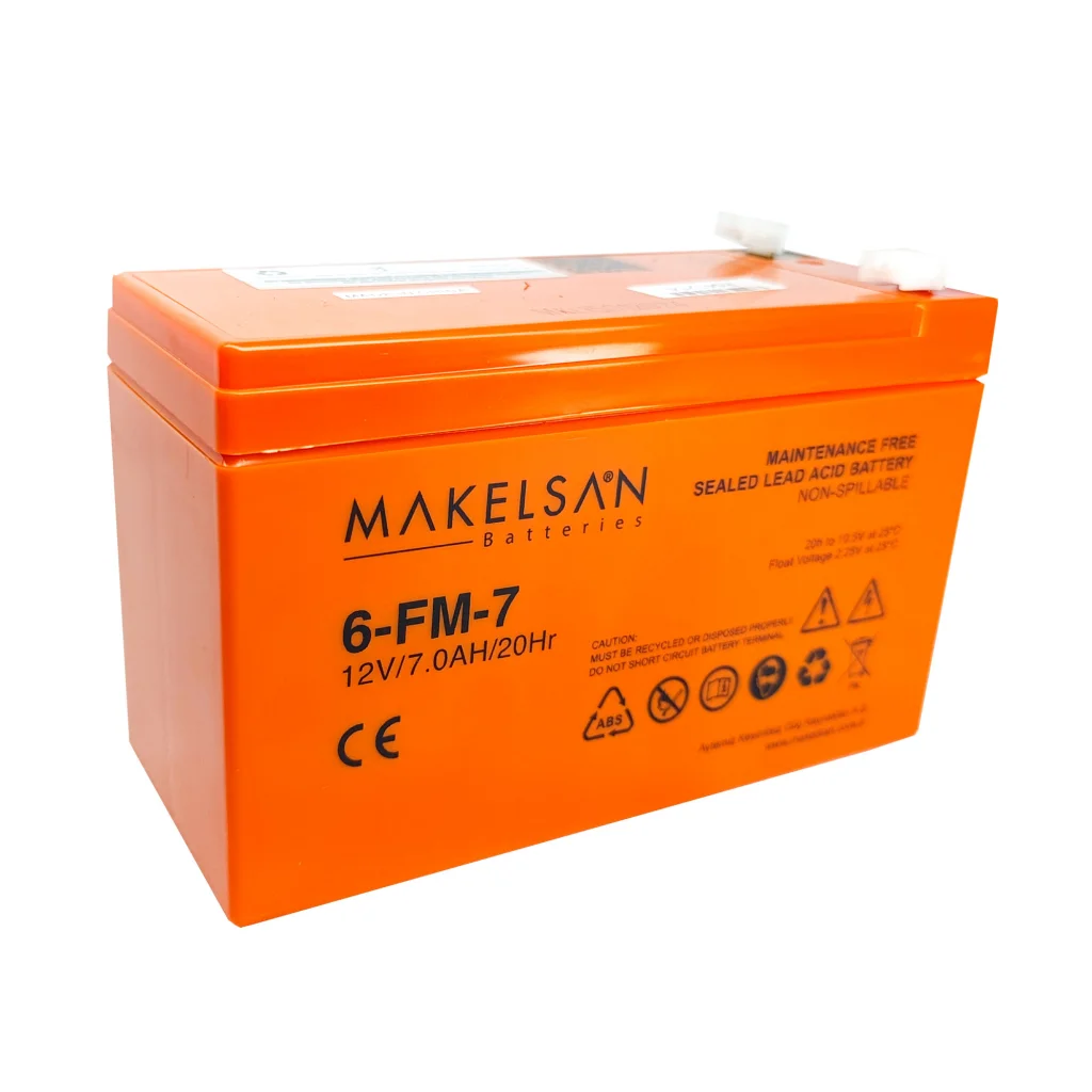 12V 7Ah Bakımsız Kuru Akü - UPS ve Kesintisiz Güç Kaynağı İçin Güvenilir Çözüm