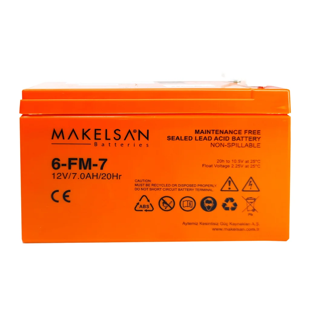 12V 7Ah Bakımsız Kuru Akü - UPS ve Kesintisiz Güç Kaynağı İçin Güvenilir Çözüm