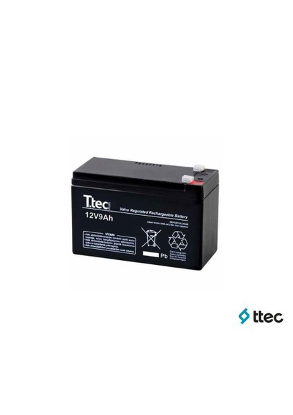 Ttec 12V 9Ah Bakimsiz Kuru Aku